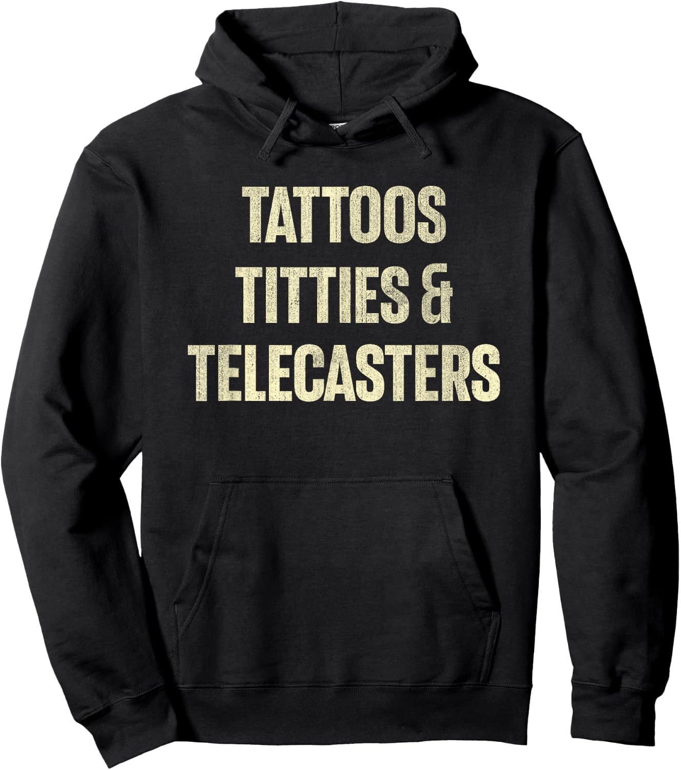 Tattoos Titties And Telecasters Funny Sarcastic Hoodie - Hoodie | Black