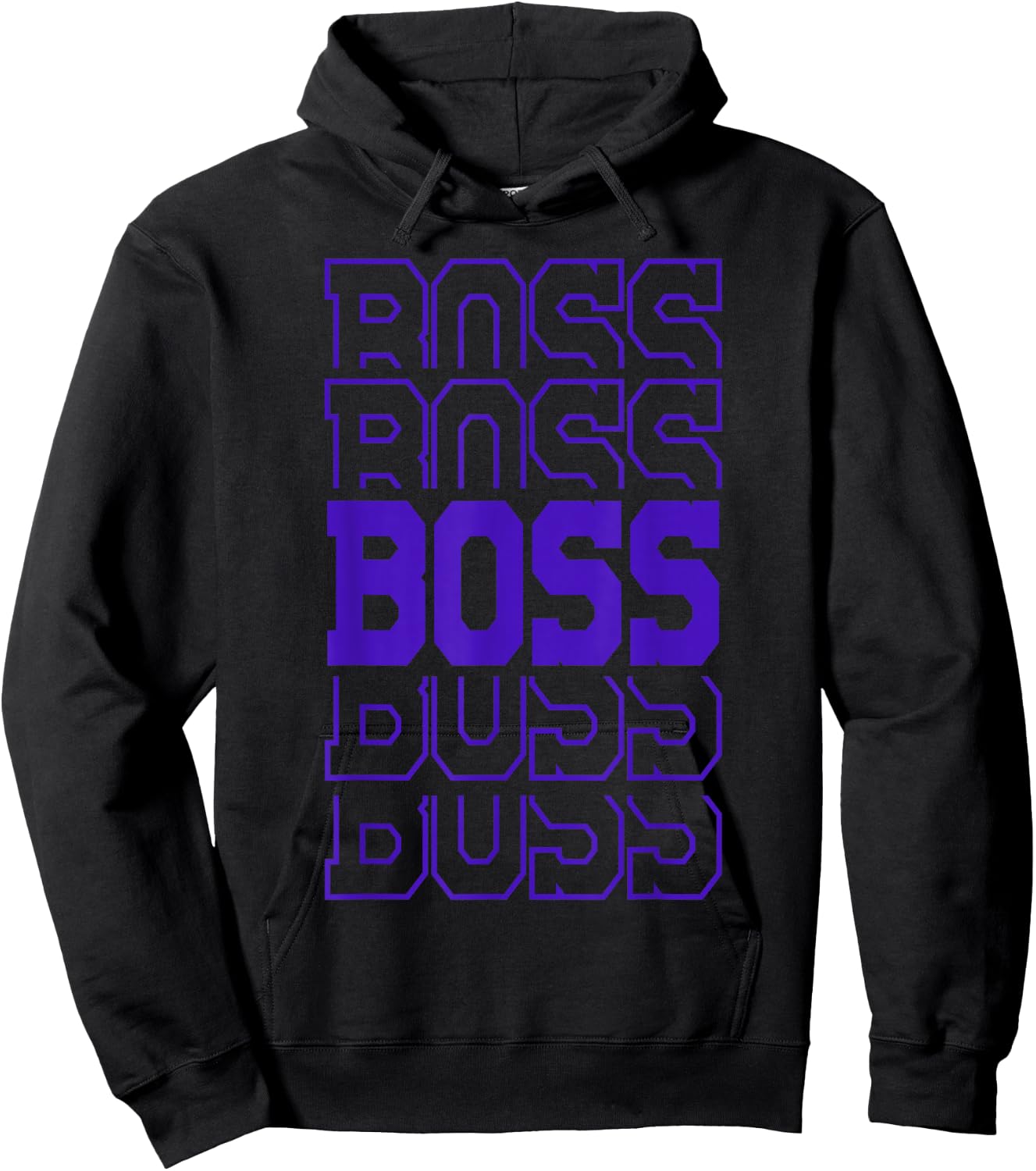 Cute Personalized Boss Birthday Matching Family Hoodie - Hoodie | Black