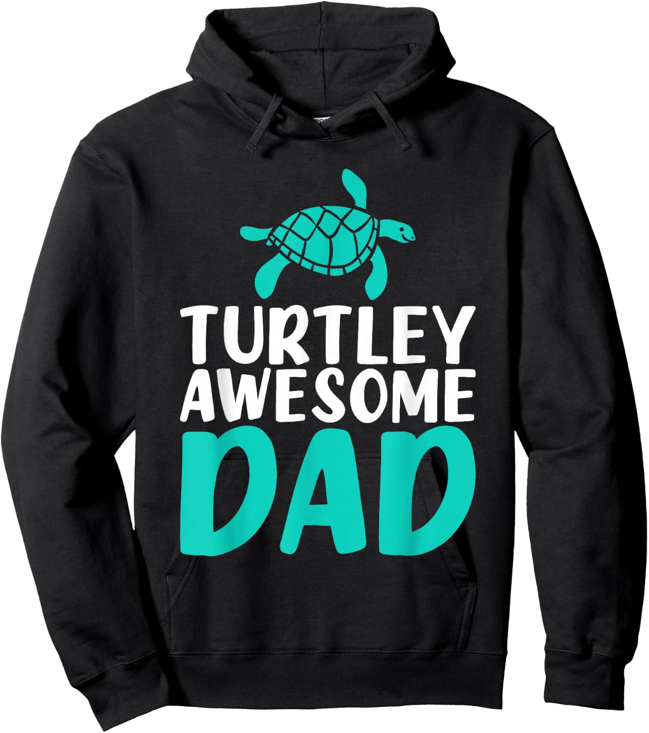Turtley awesome Dad Cute Sea Turtle Lover Hoodie - Hoodie | Black