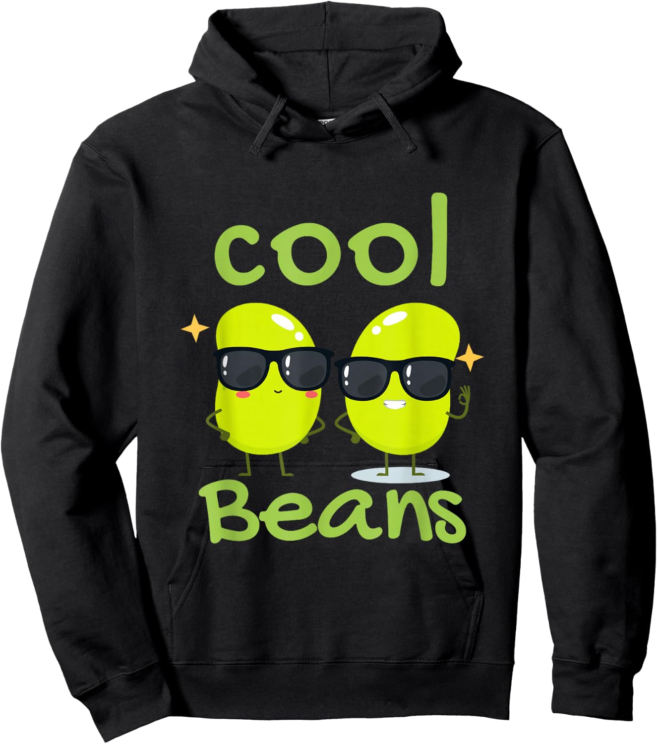 I'm One of The Cool Beans Edible Green Seed Bean Hoodie - Hoodie | Black