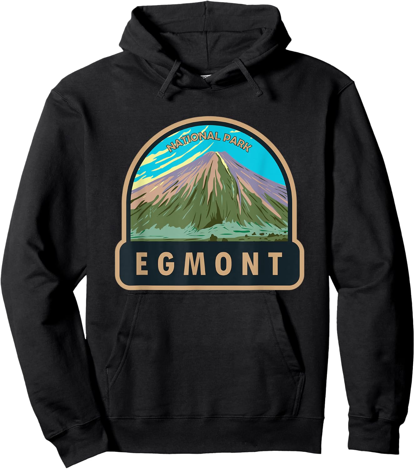 Egmont National Park New Zealand Vintage Hoodie - Hoodie | Black