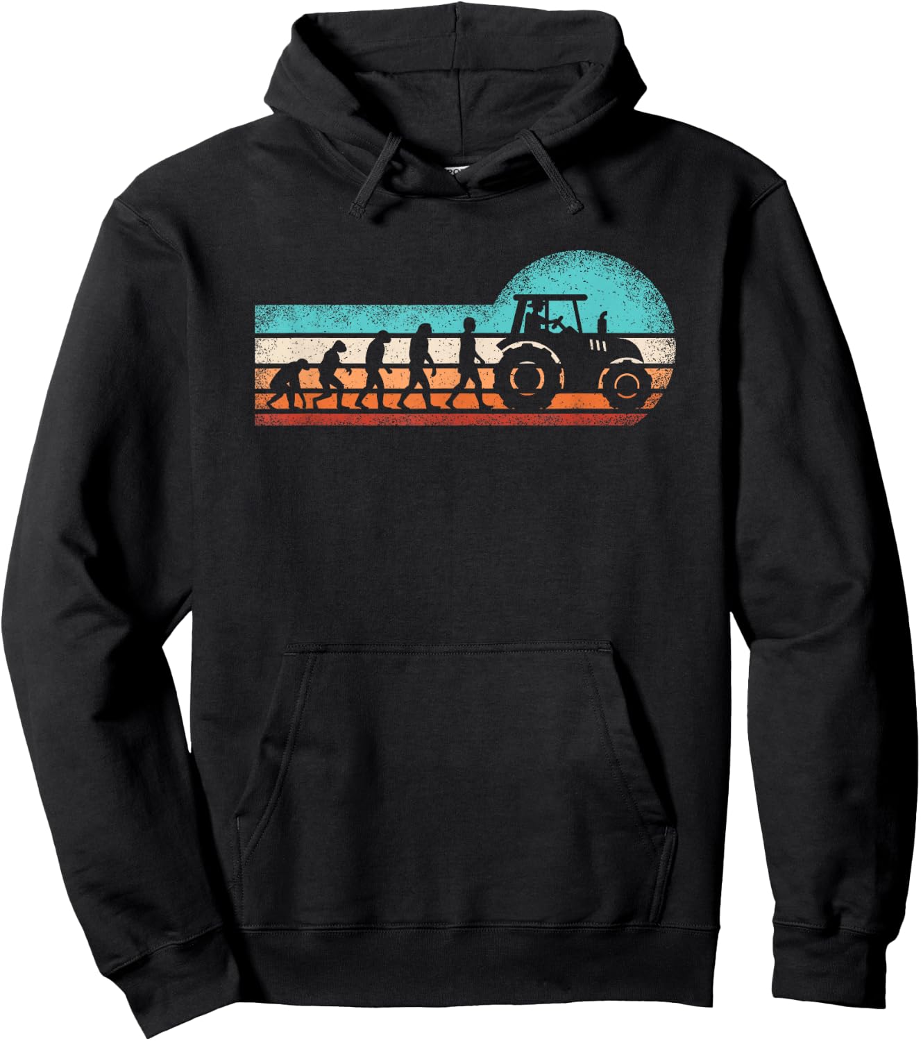 Farmer Evolution Tractor Tractor Agriculture Farmer Hoodie - Hoodie | Black