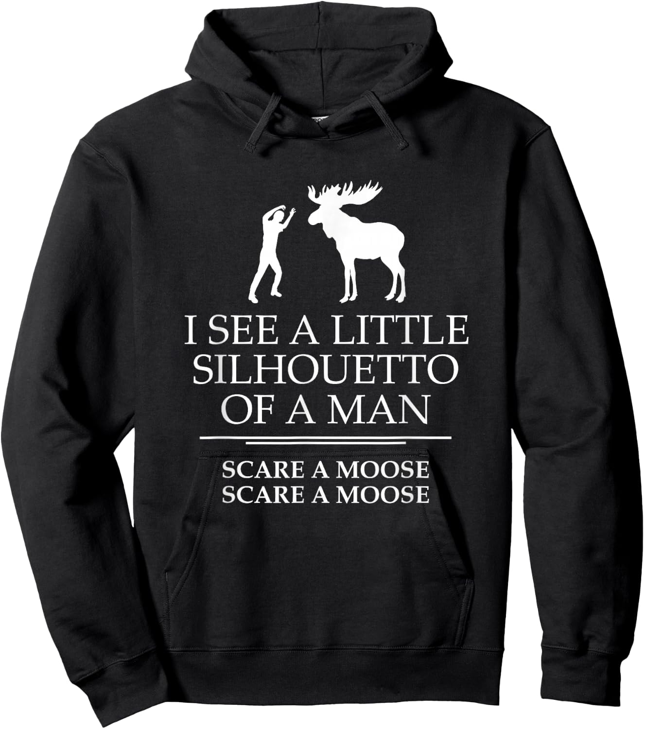 I see a silhouetto of a man Hoodie - Hoodie | Black