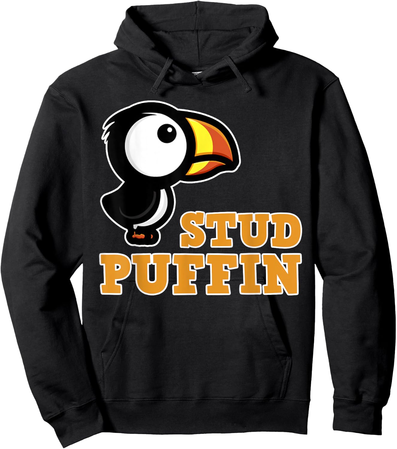 Stud Puffin Funny Seabird Hoodie - Hoodie | Black
