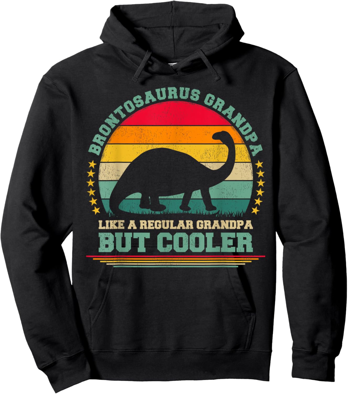 Brontosaurus Grandpa Like A Regular Grandpa Father's Day Hoodie - Hoodie | Black