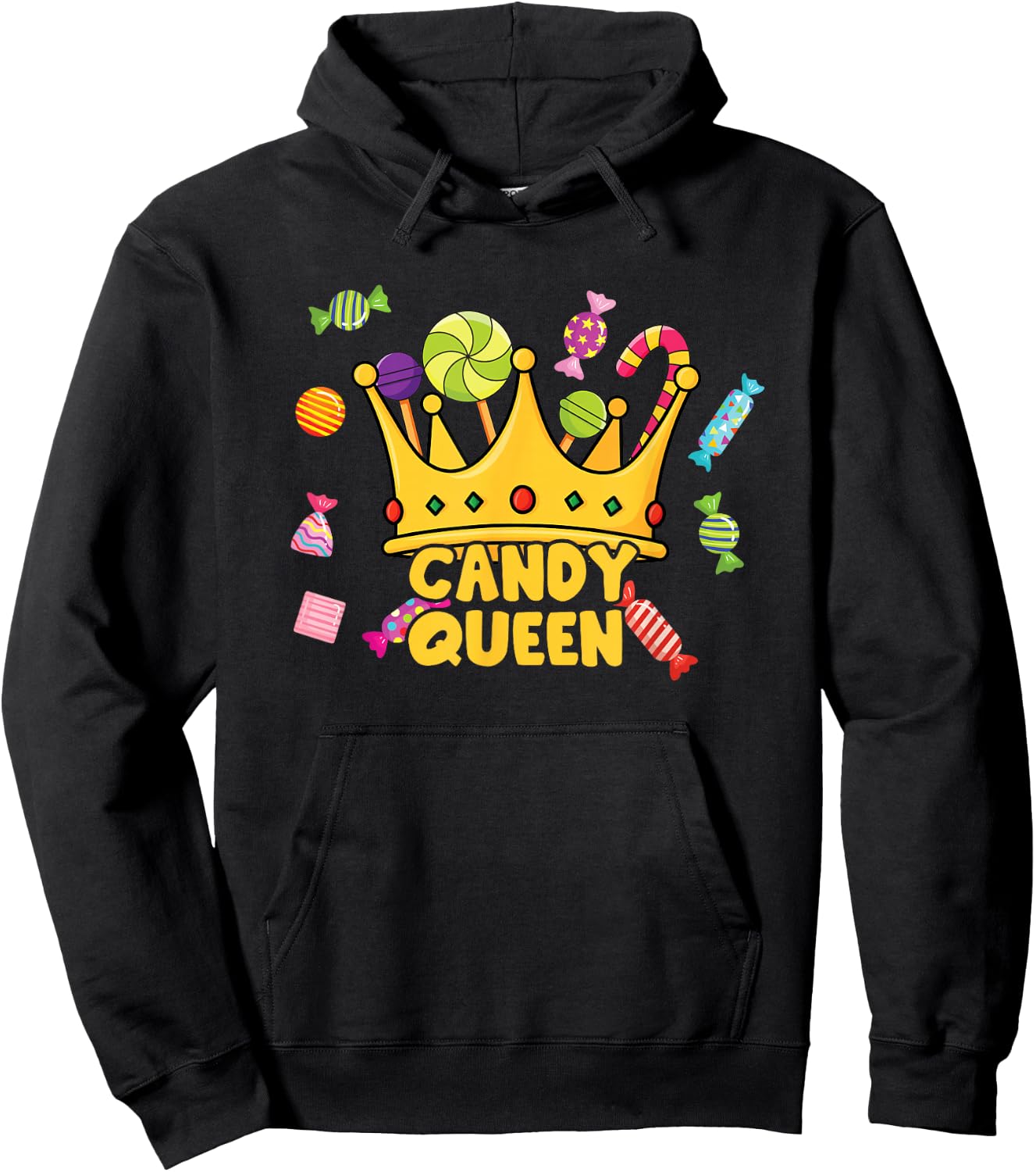 Candy Queen - Candy Crown Candy Eater Hoodie - Hoodie | Black
