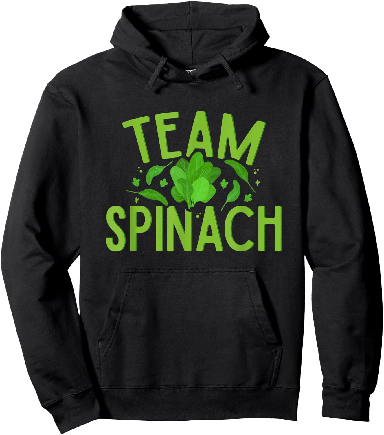 Team Spinach Vegetarian Veggies Vegan Vegetable Farmer Hoodie - Hoodie | Black