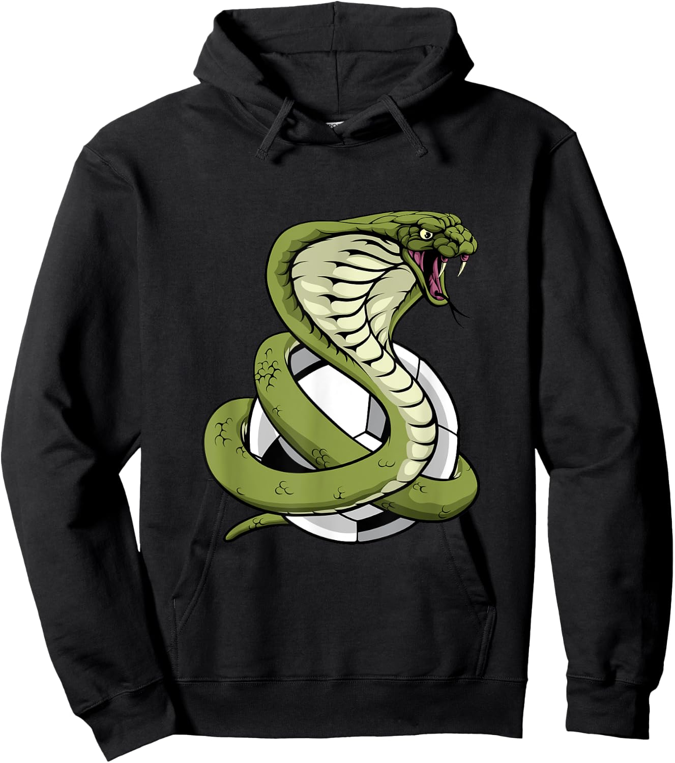 Cobra Snake Soccer Football Animal Team Mascot Hoodie - Hoodie | Black