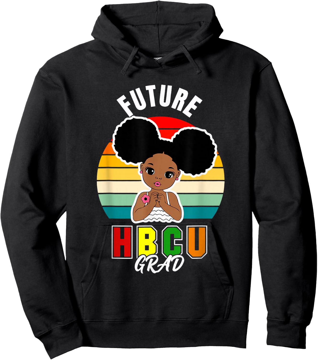 Future HBCU Grad Graduate Afro Black Girl College Graduation Hoodie - Hoodie | Black