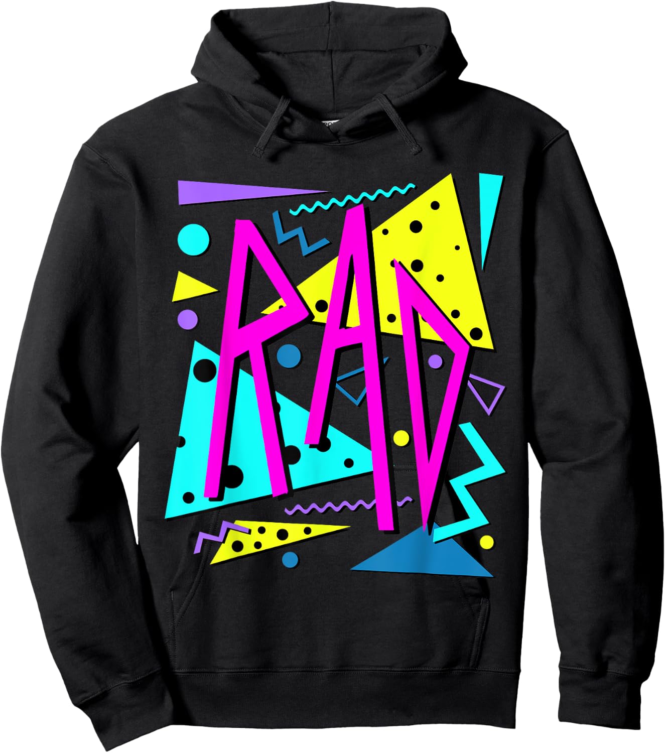 Rad 80's Workout Gym Retro Hoodie - Hoodie | Black