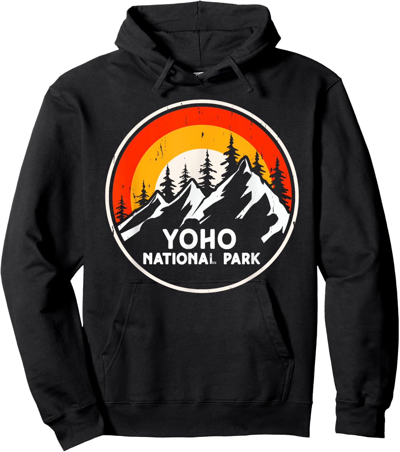 Yoho National Park Canada Mountain Trees Camping Hiking Hoodie - Hoodie | Black