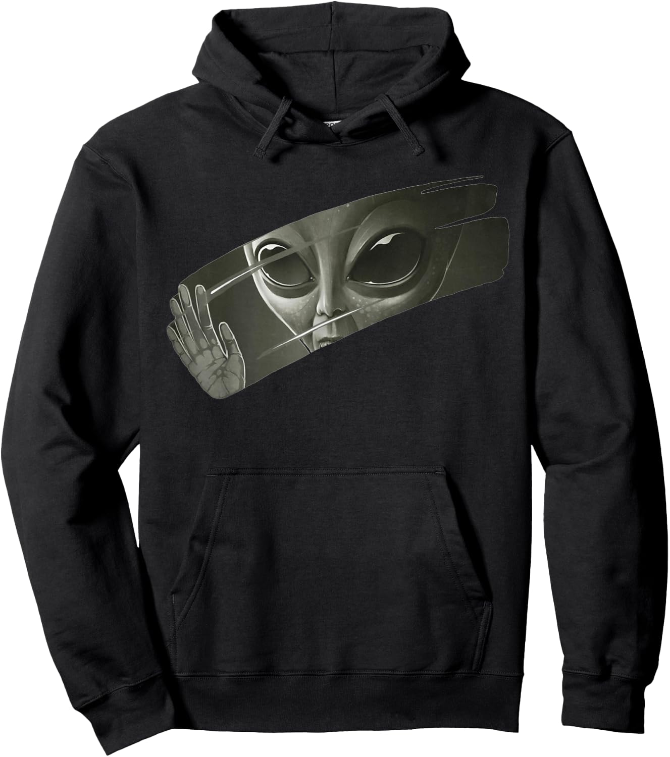 Aliens | Men Women Funny Graphic UFO Alien Hoodie - Hoodie | Black