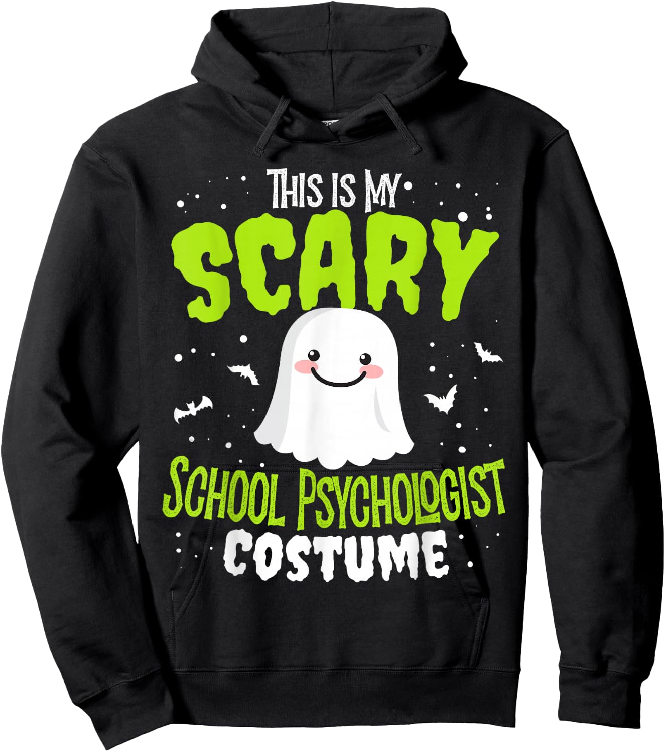 Funny Halloween This is my Scary School Psychologist Custome Hoodie - Hoodie | Black