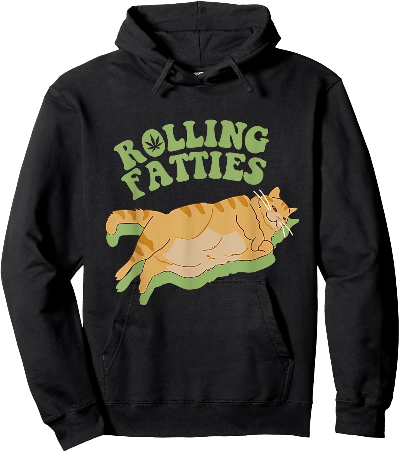 Vintage Rolling Fatties Cat Retro Kitty Kitten Meow MenWomen Hoodie - Hoodie | Black