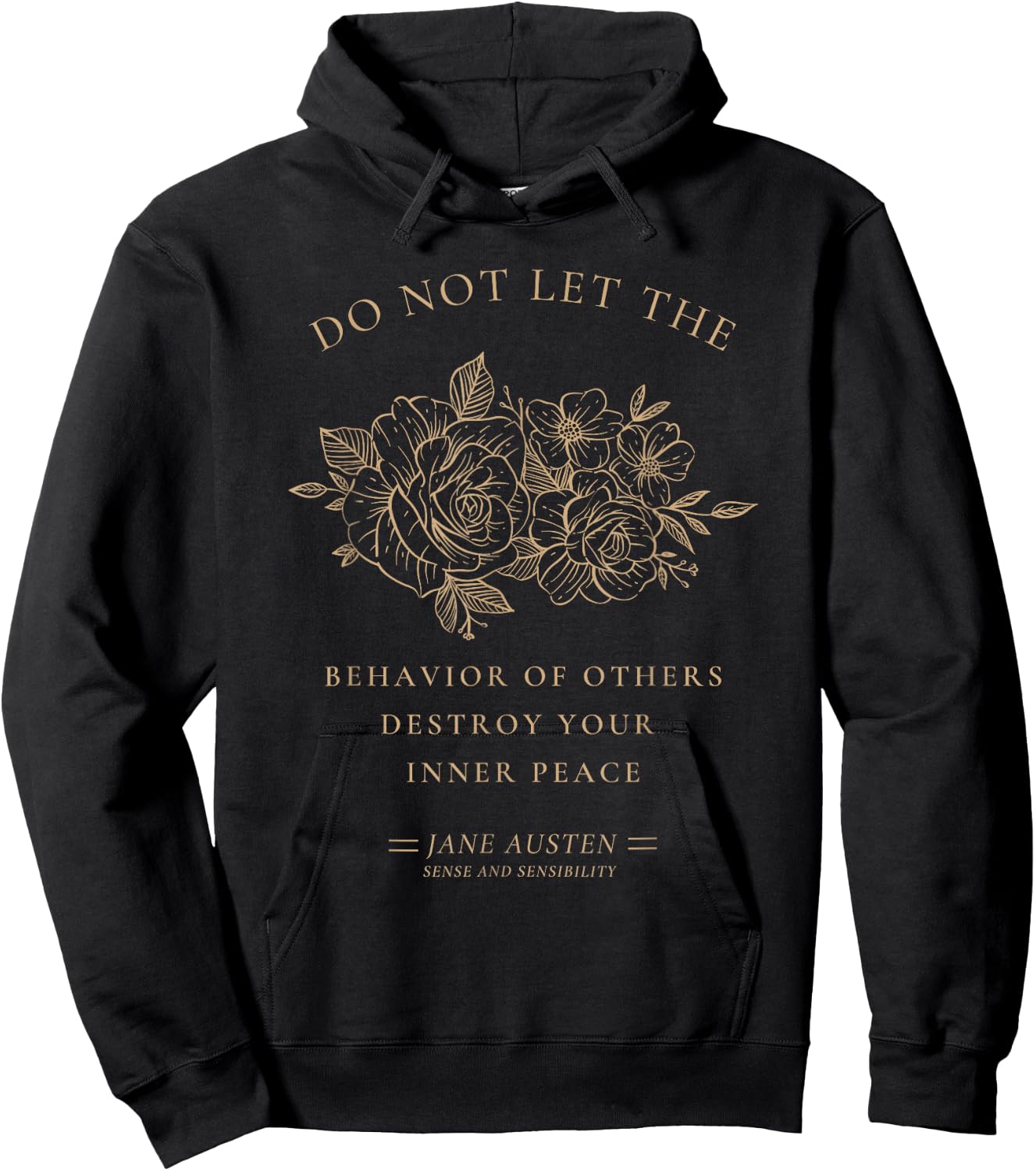 Jane Austen Sense and Sensibility Bookish Bookworm Novel Hoodie - Hoodie | Black