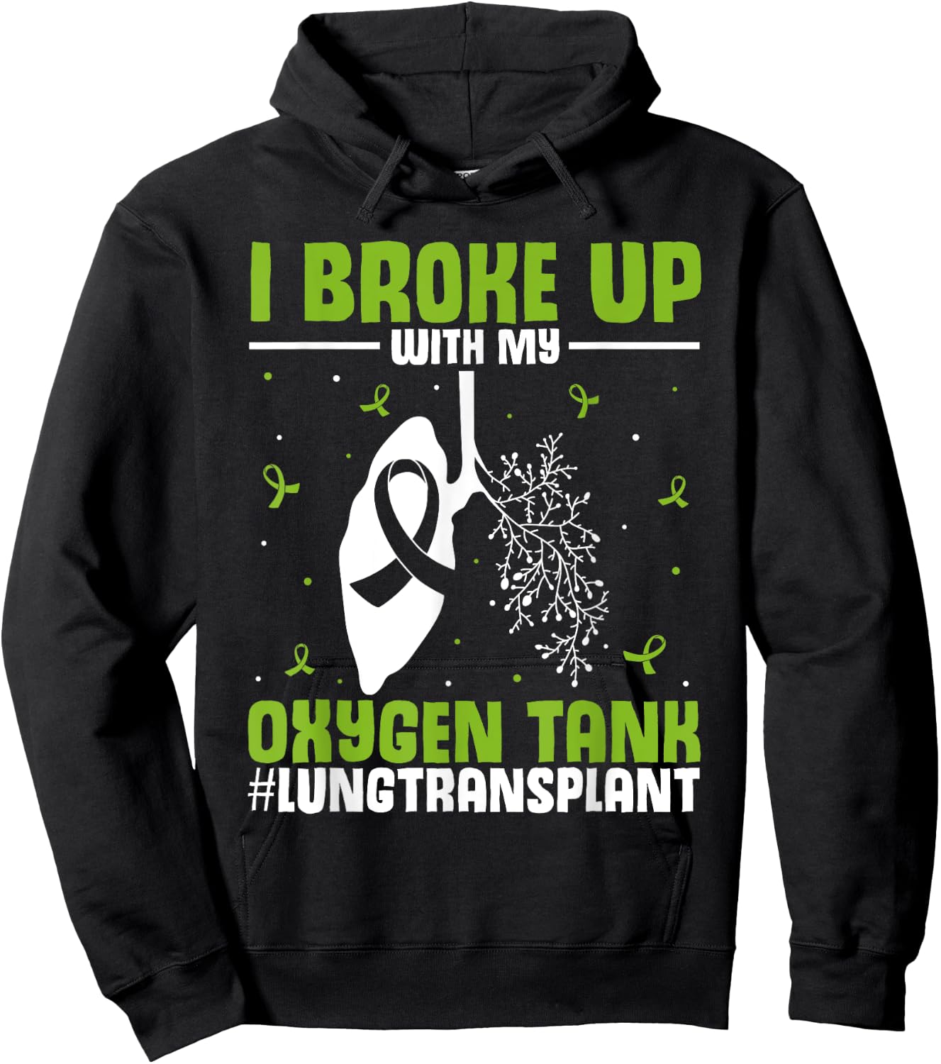 Organ Transplantation | Lung Transplant Survivor Hoodie - Hoodie | Black