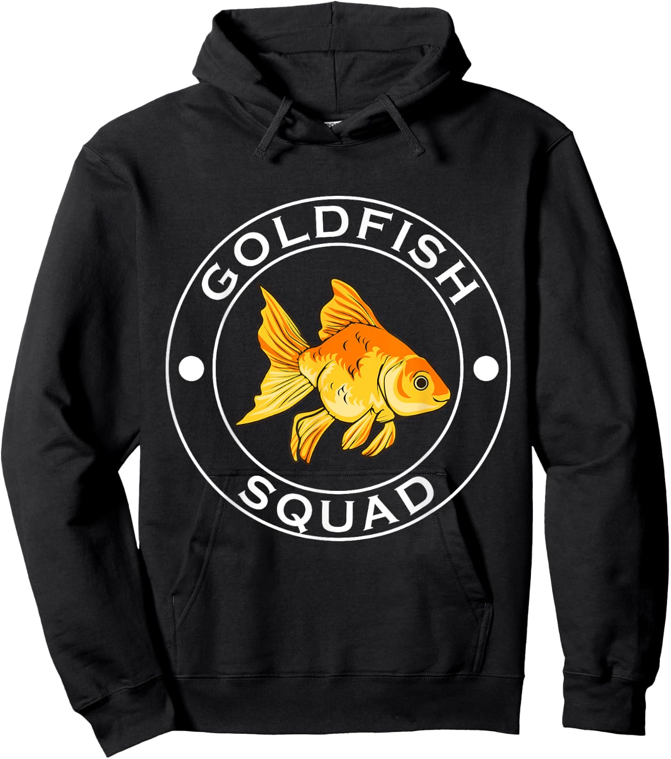 Goldfish Squad Cute Goldfish Swimming Hoodie - Hoodie | Black