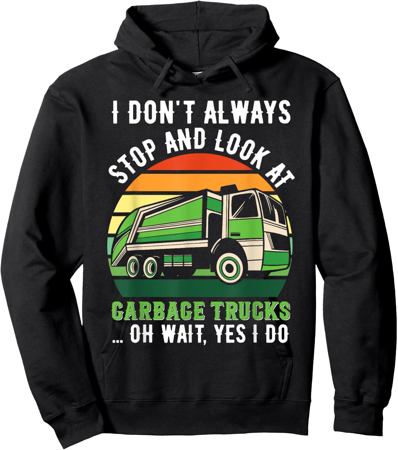 Funny Garbage Truck Hoodie - Hoodie | Black