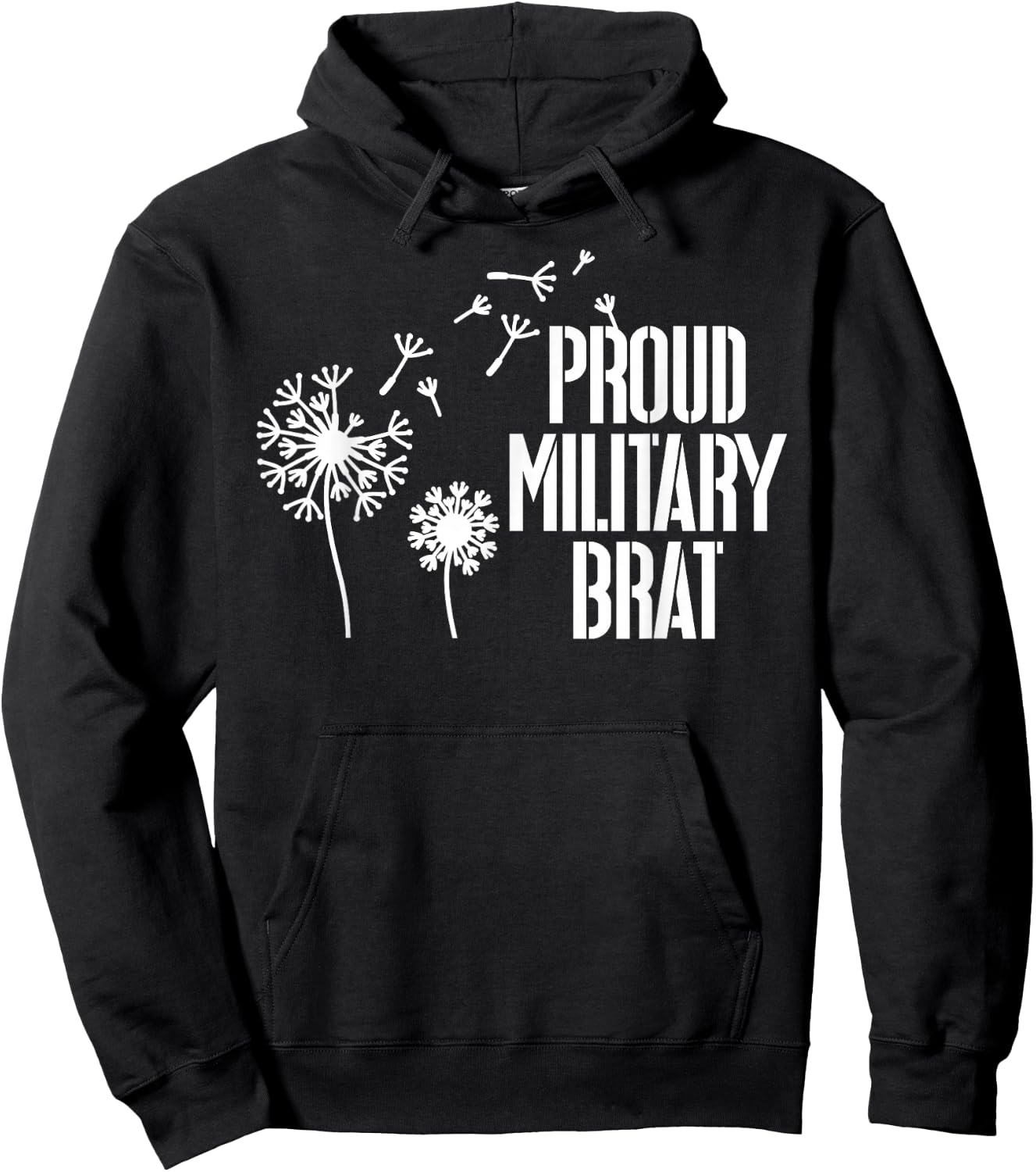 Proud Military Brat Military Child Month Purple Up Hoodie - Hoodie | Black