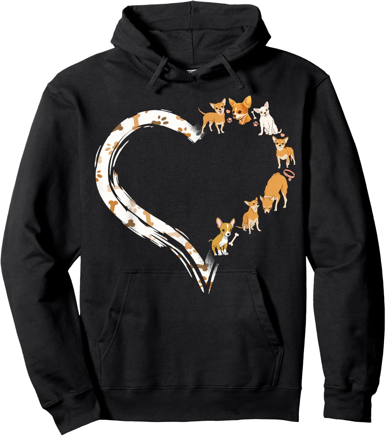 Chihuahua Chihuahueño Heart Hoodie - Hoodie | Black