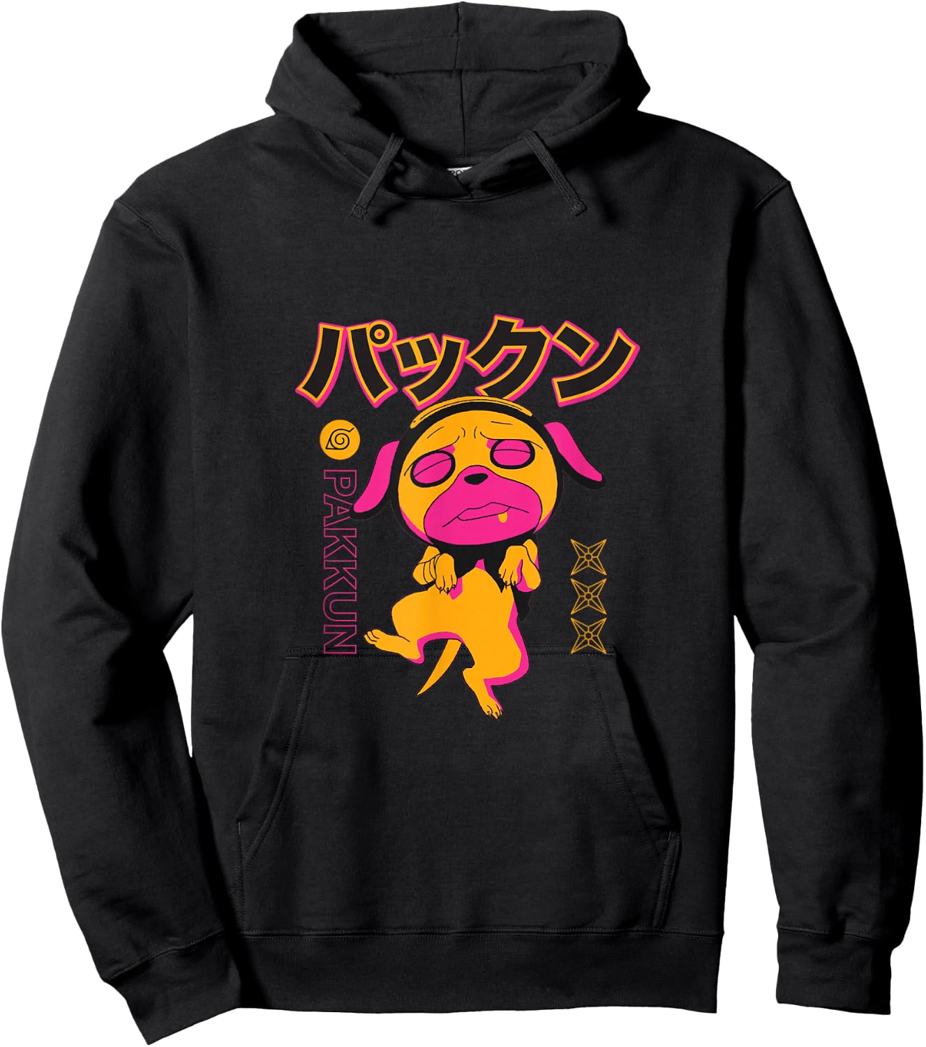 Naruto Classic Still Sleepy Pakkun Minimal Colors Hoodie - Hoodie | Black