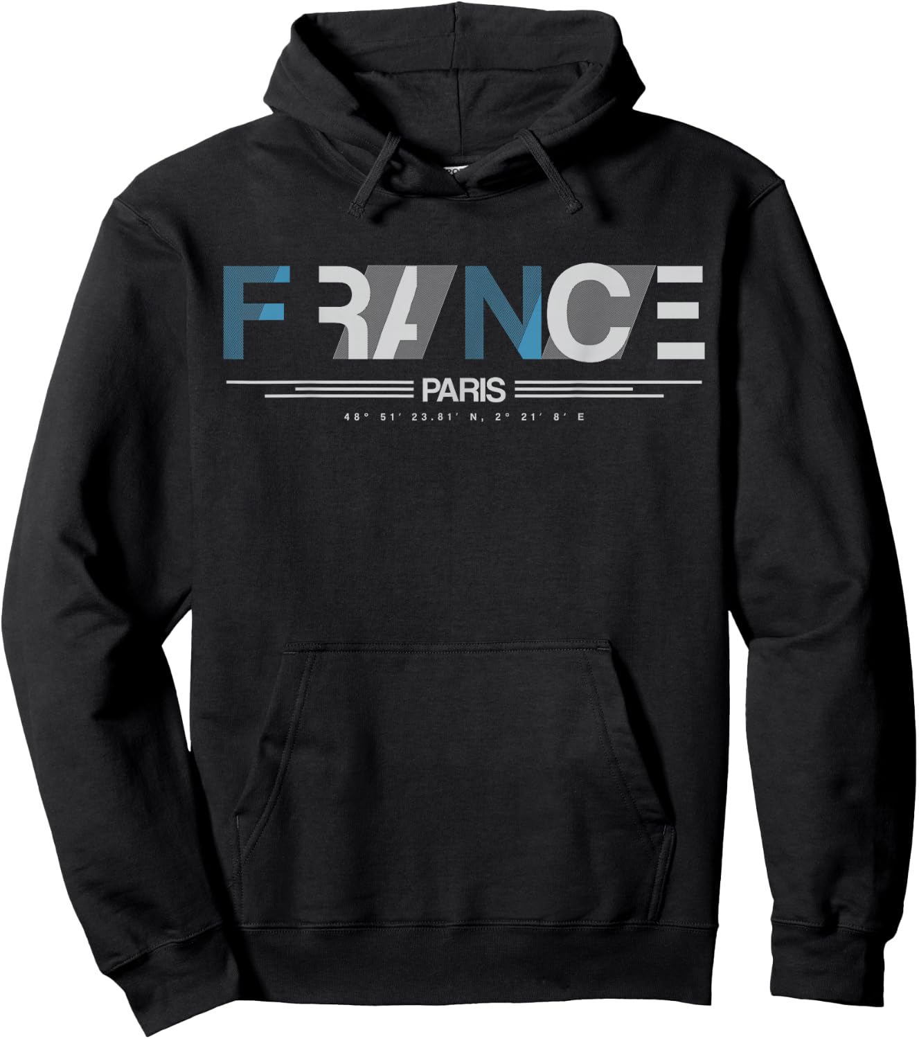 Paris France Souvenir Gifts Apparel Co. France Paris - Black, -Adults, Small, Short Sleeve, Cotton 100%, Modern Classic, Soccer, Vacation, People Hoodie - Hoodie | Black