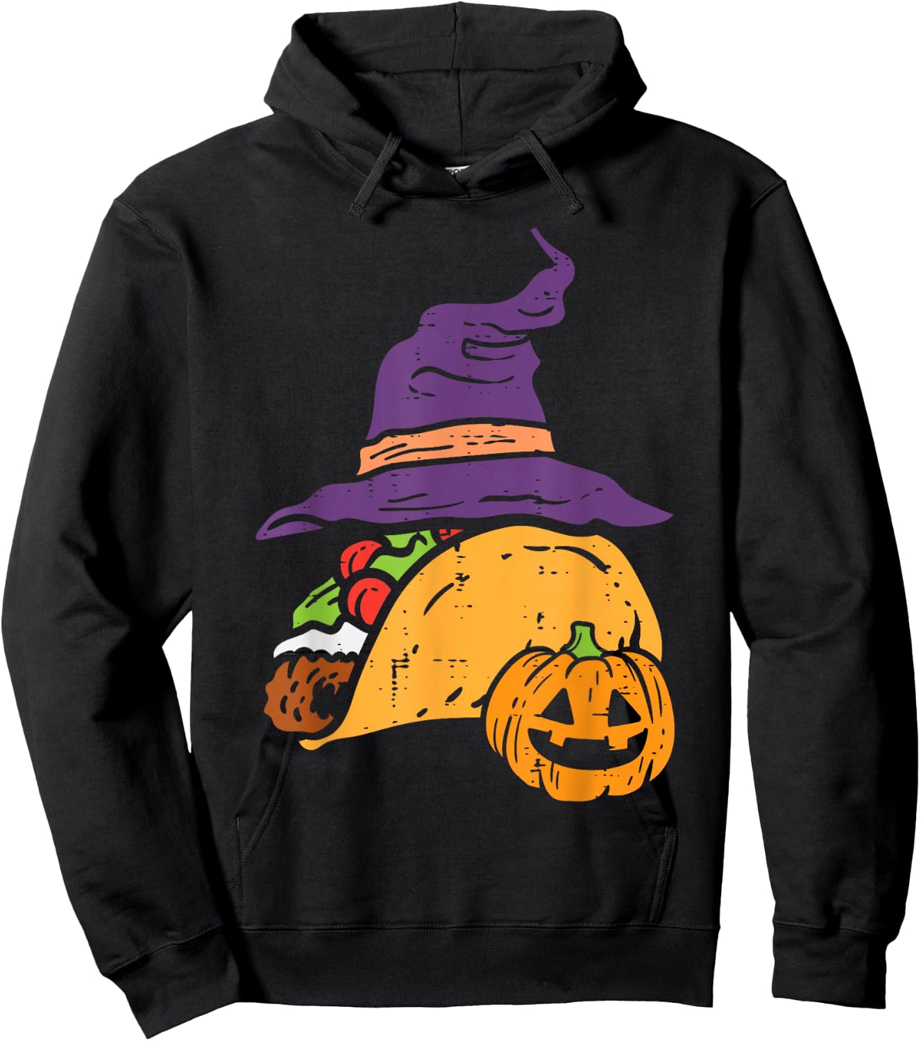 Halloween Taco Funny Mexican Food Costume Men Women Kids Hoodie - Hoodie | Black