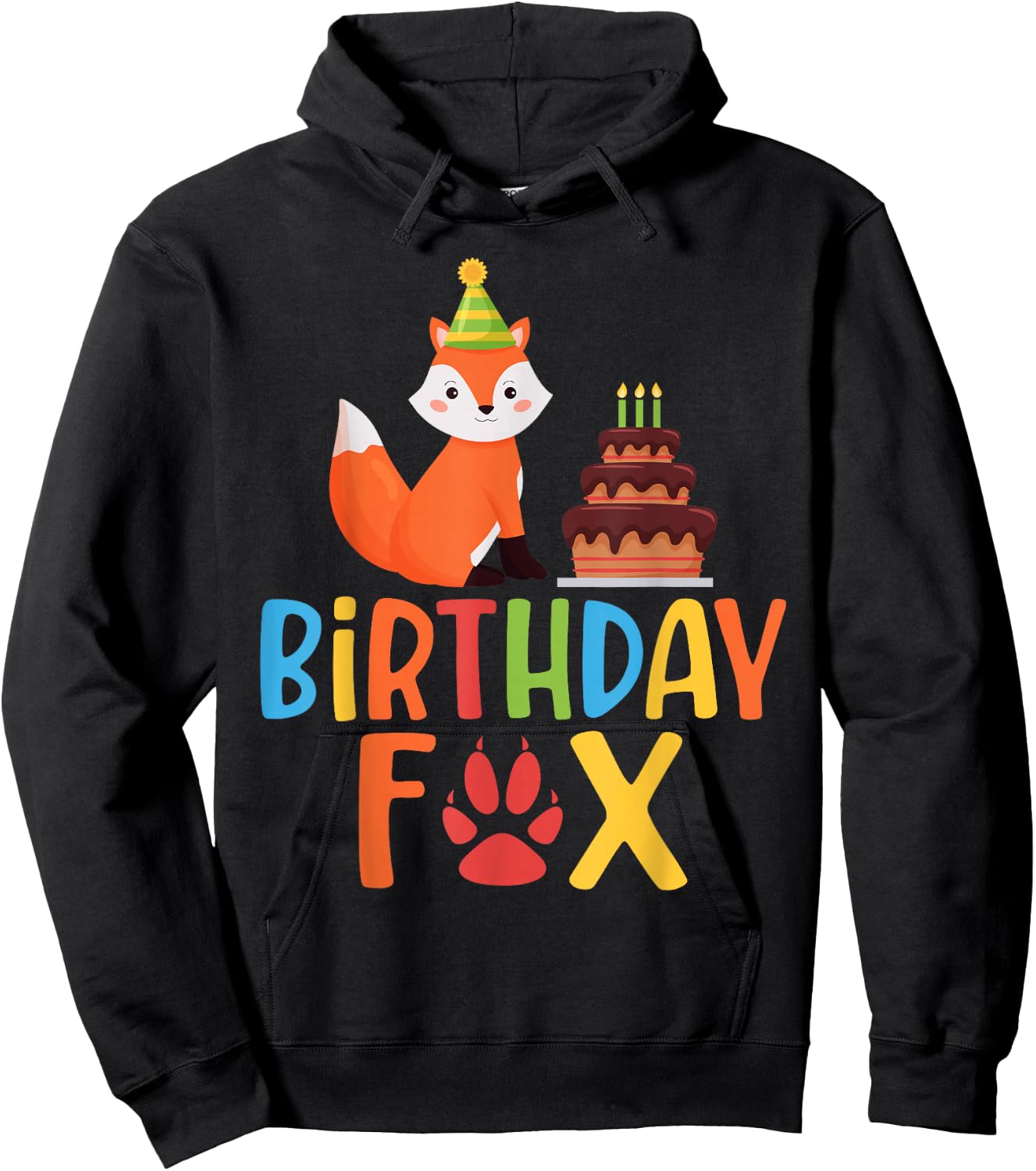 Birthday Fox Birthday Hoodie - Hoodie | Black