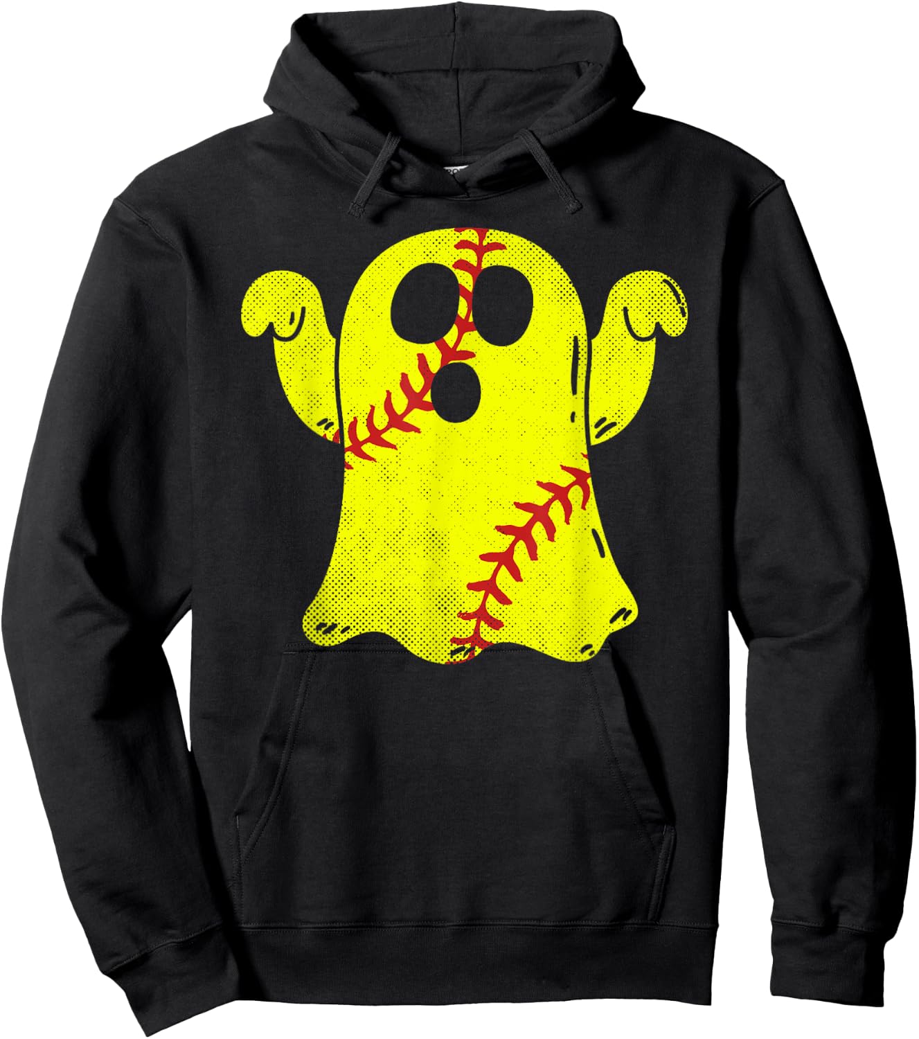 Softball Ghost Softball Lover Halloween Costume Hoodie - Hoodie | Black