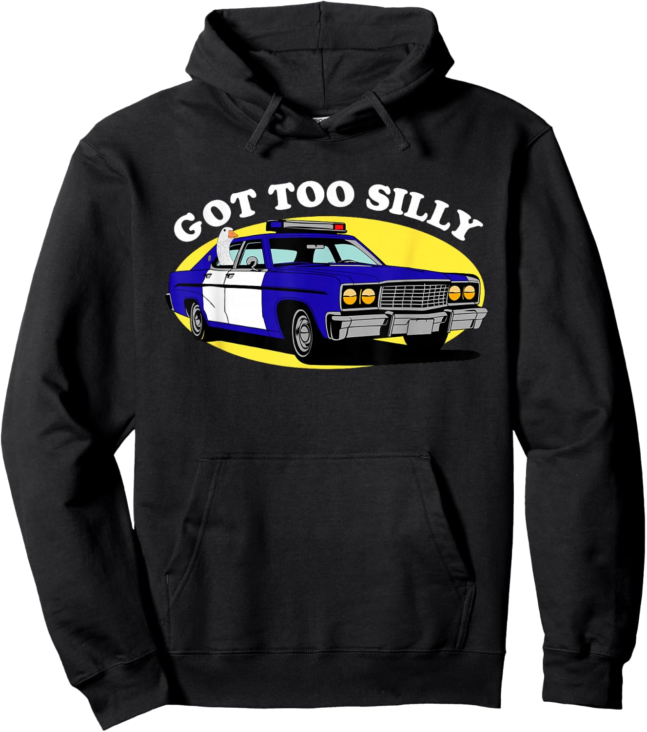 Got Too Silly Funny Goose Arrested Hoodie - Hoodie | Black