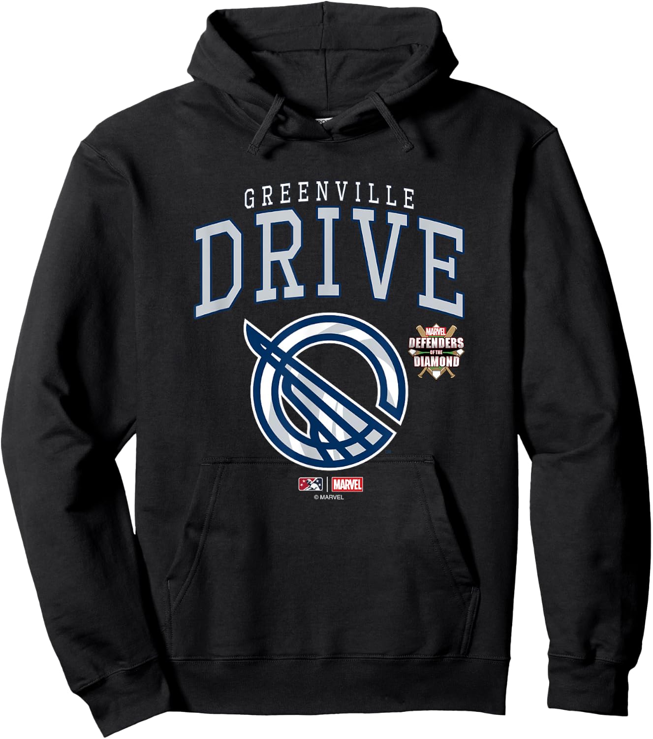 Marvel x MiLB Greenville Drive Big Chest Logo Hoodie - Hoodie | Black