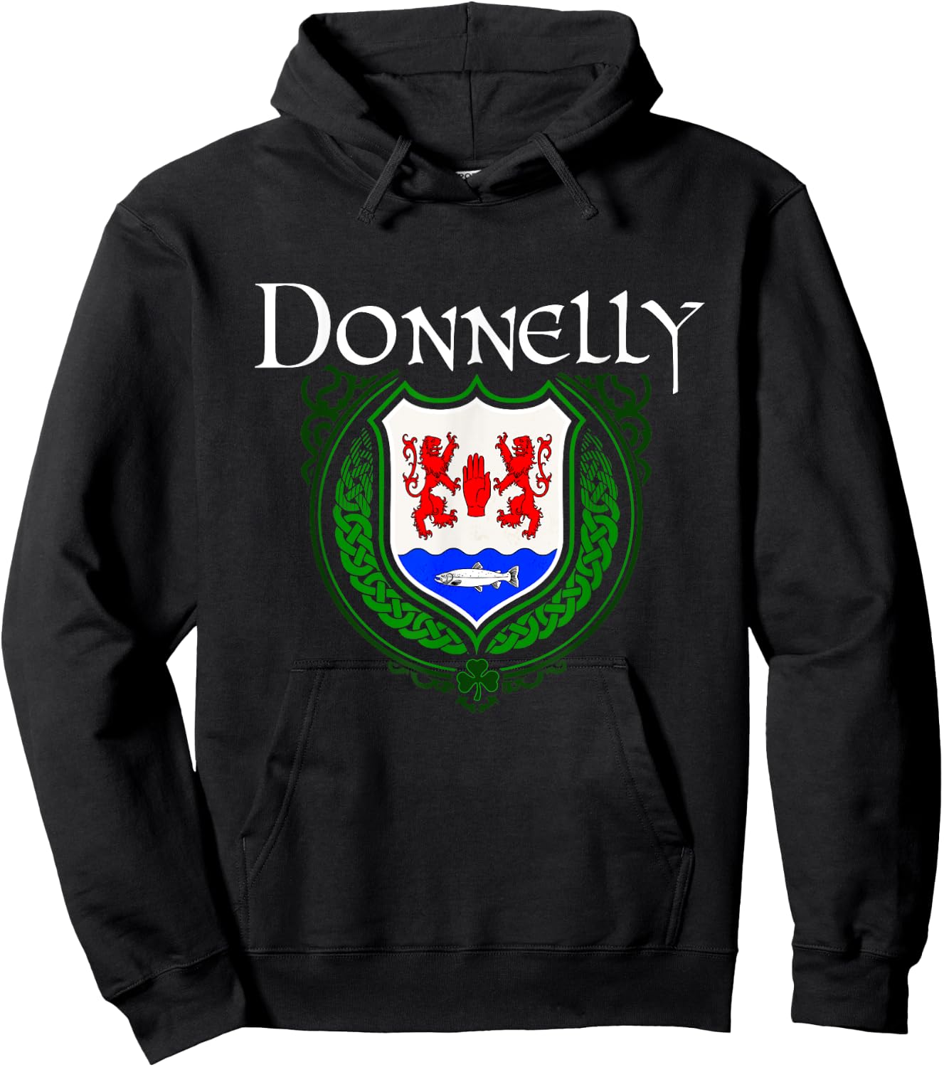 Donnelly Surname Irish Clan Tartan Badge Ireland Hoodie - Hoodie | Black