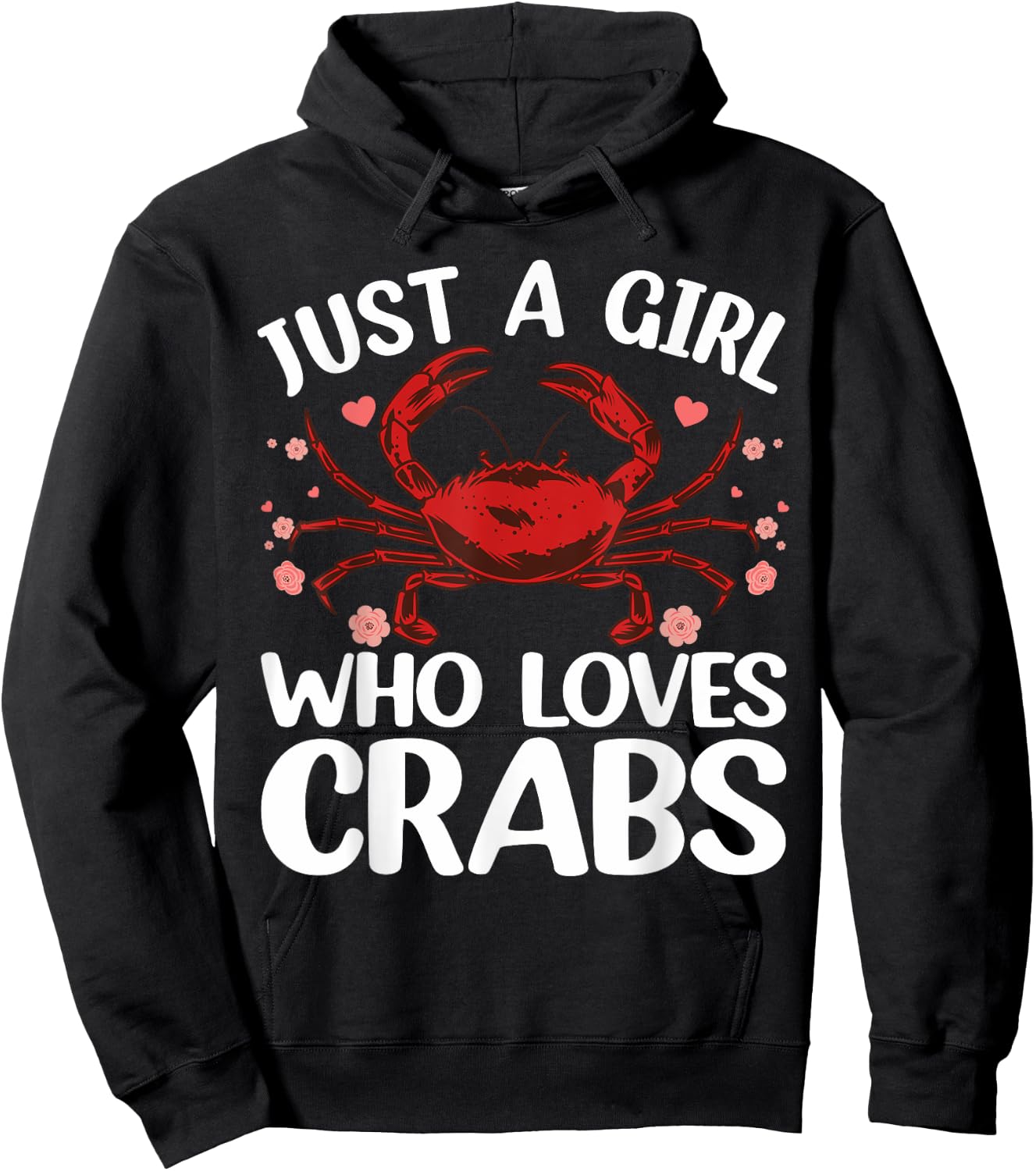 Cool Crab Girls Crab Eating Lover Lobster Crabbing Hoodie - Hoodie | Black