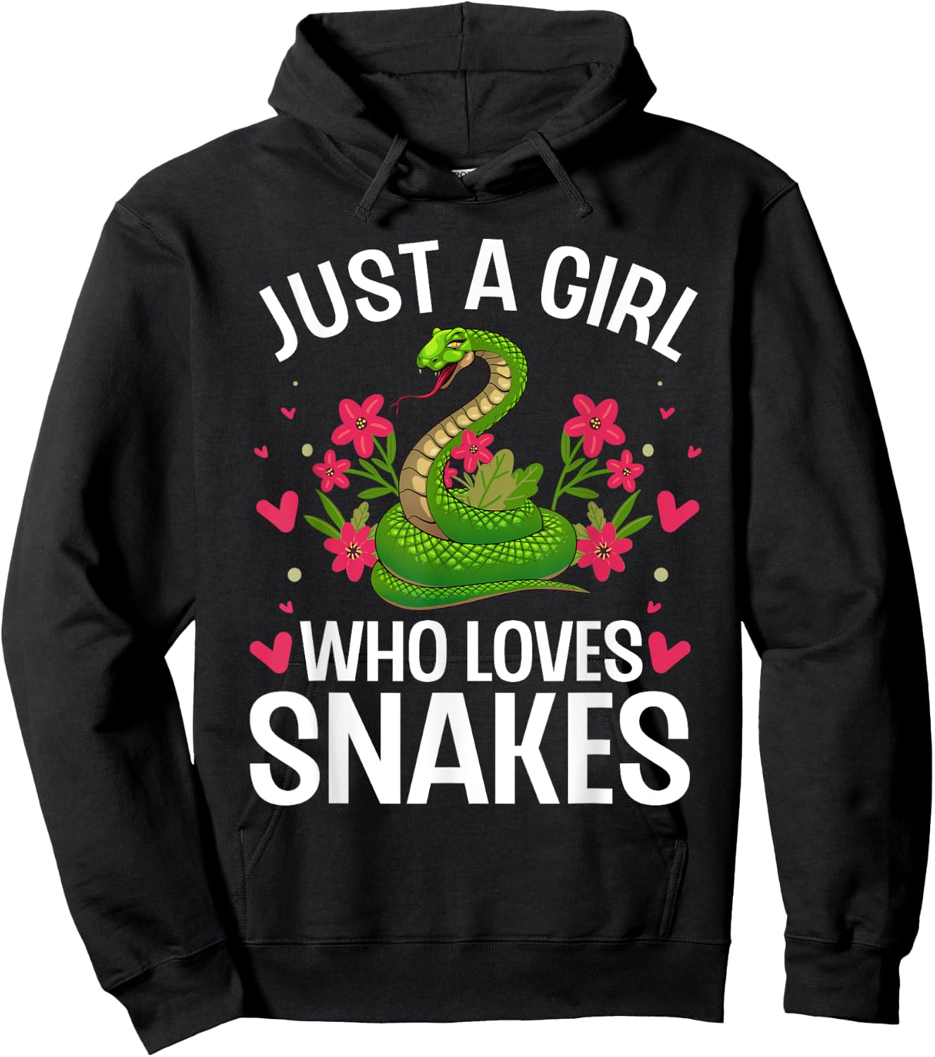 Funny Snake Design for Girls Women Snake Lover Kids Toddler Hoodie - Hoodie | Black
