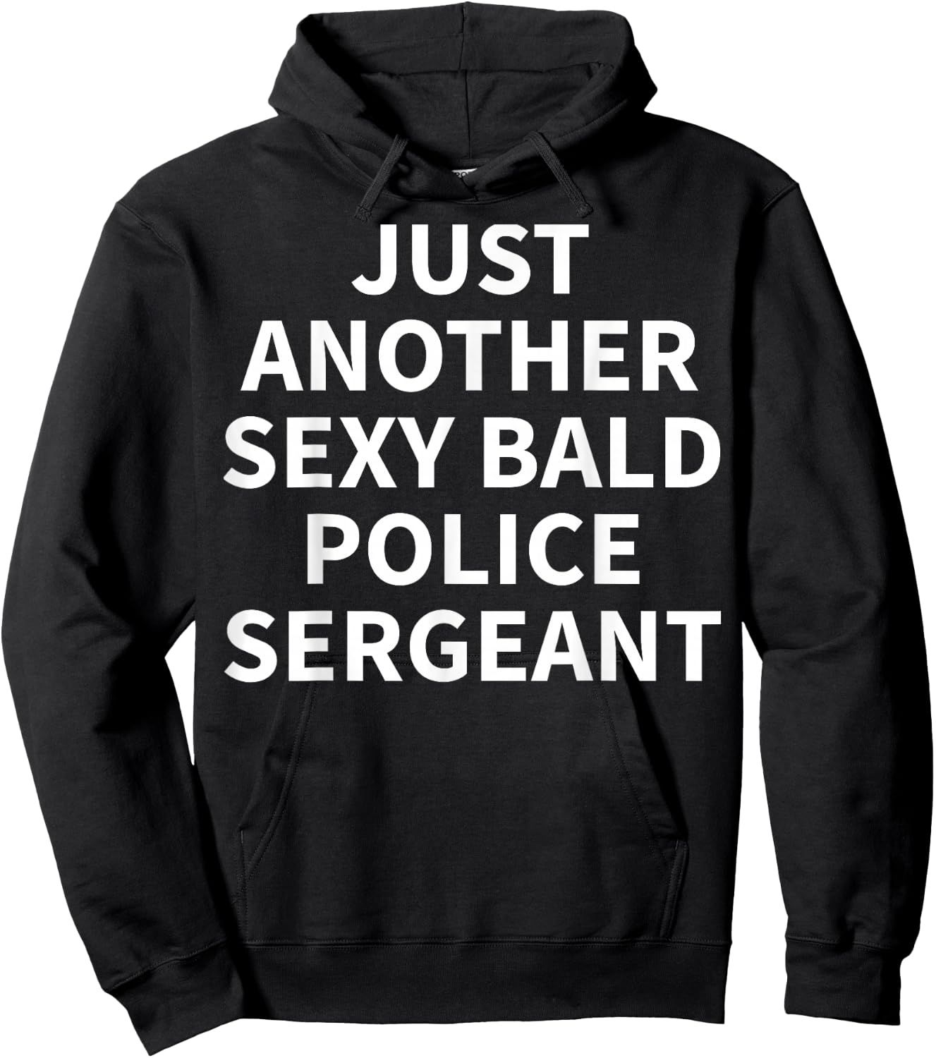 Police Sergeant Apparel | Funny Bald Sergeants Design Hoodie - Hoodie | Black