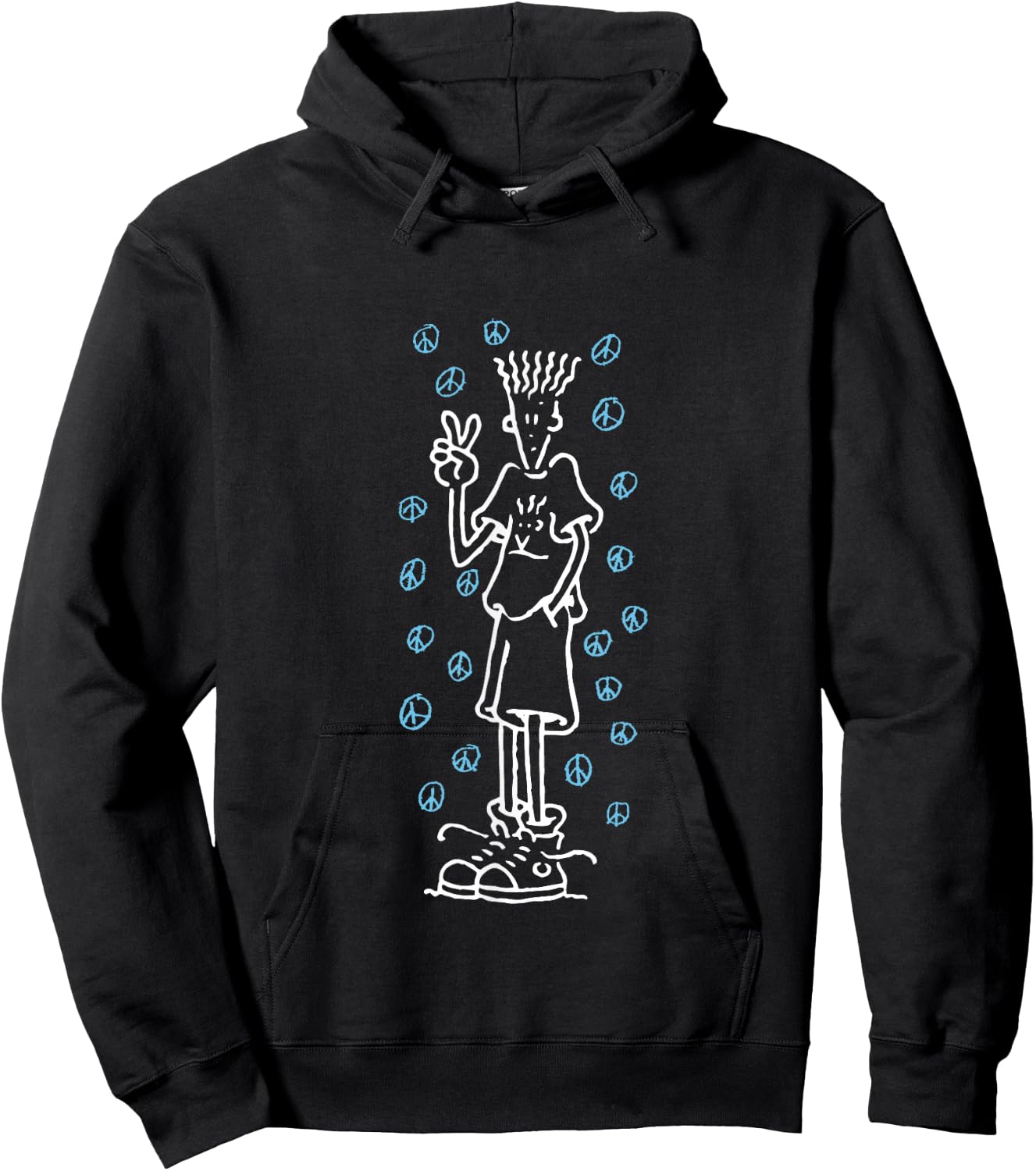 Fido Dido Multi Peace Hoodie - Hoodie | Black