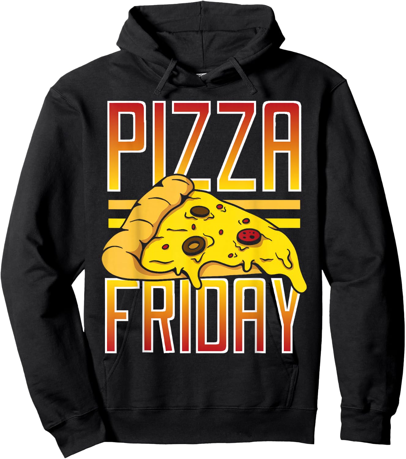 Pizza Friday Funny Food Hoodie - Hoodie | Black