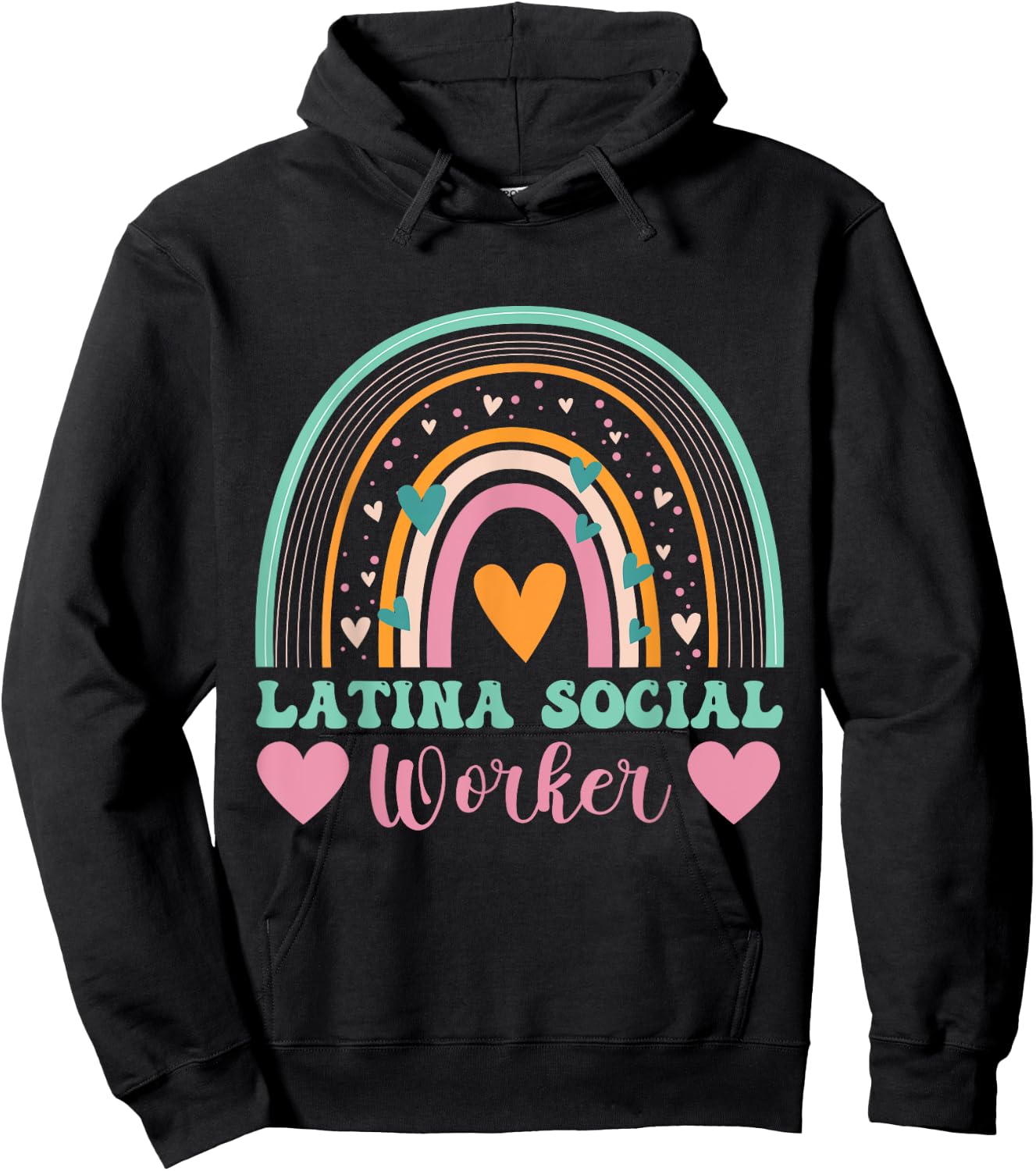 Funny women appreciation Latina school social worker Hoodie - Hoodie | Black