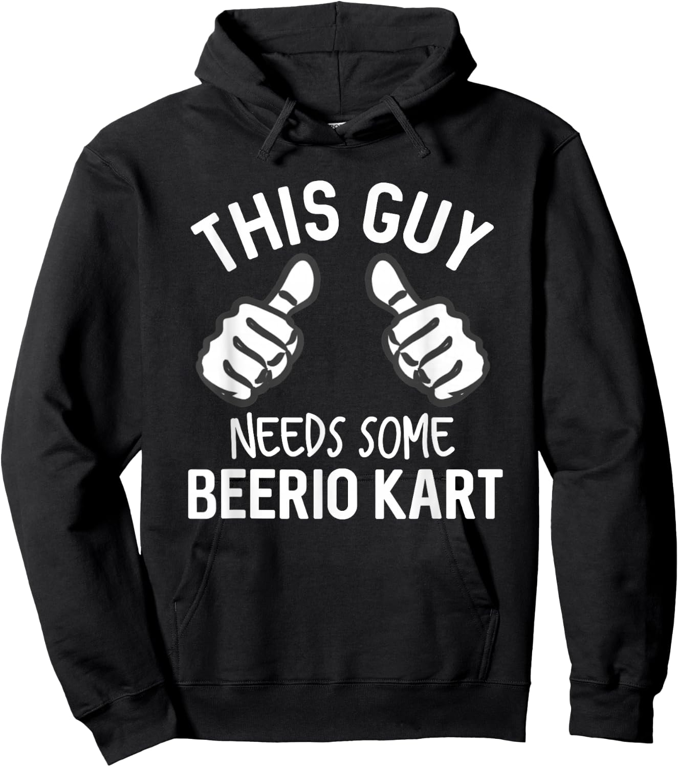 This Guy Needs Some Beerio Kart Funny Beer Party Supplies Hoodie - Hoodie | Black