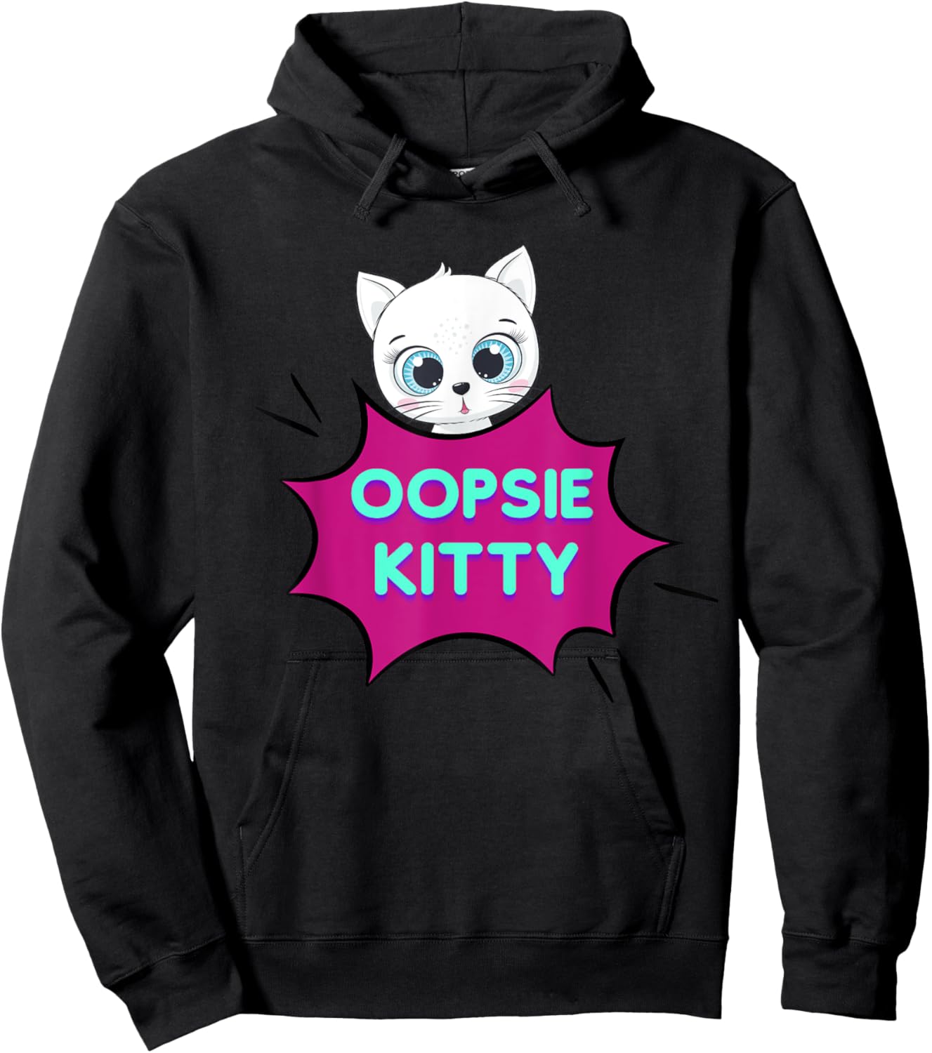 Oopsie Kitty Hoodie - Hoodie | Black
