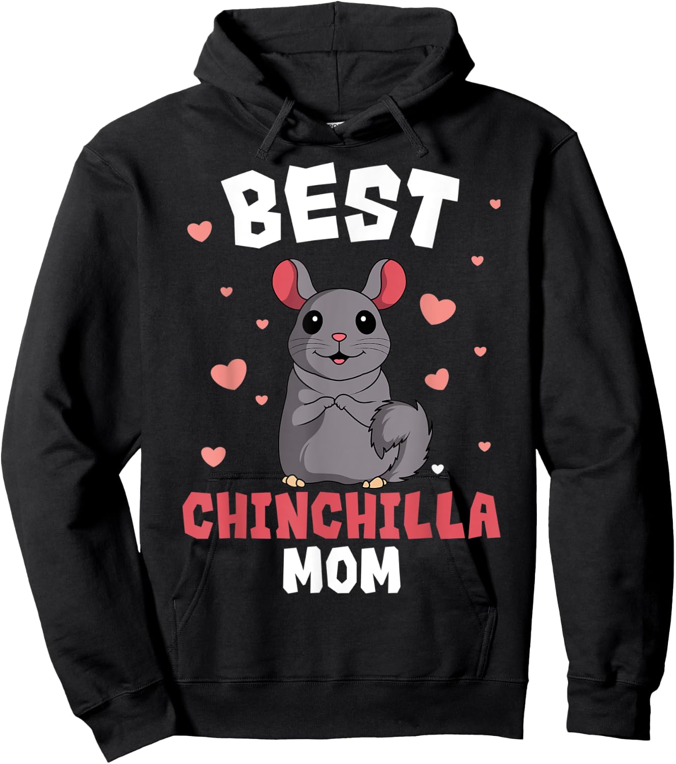 Chinchilla Mom Owner Pet Rodent Veterinarian Mother's Day Hoodie - Hoodie | Black
