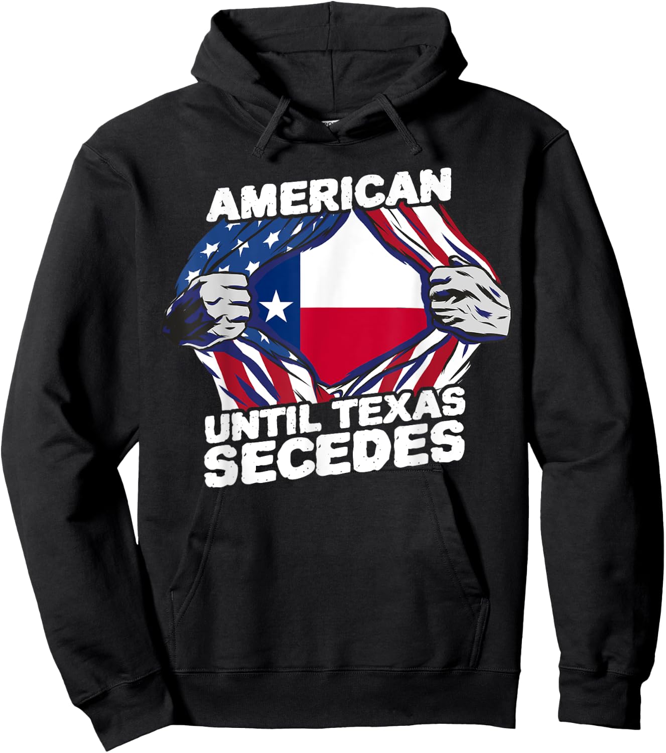 American Until Texas Secedes Sayings Texan Pride State Us Hoodie - Hoodie | Black