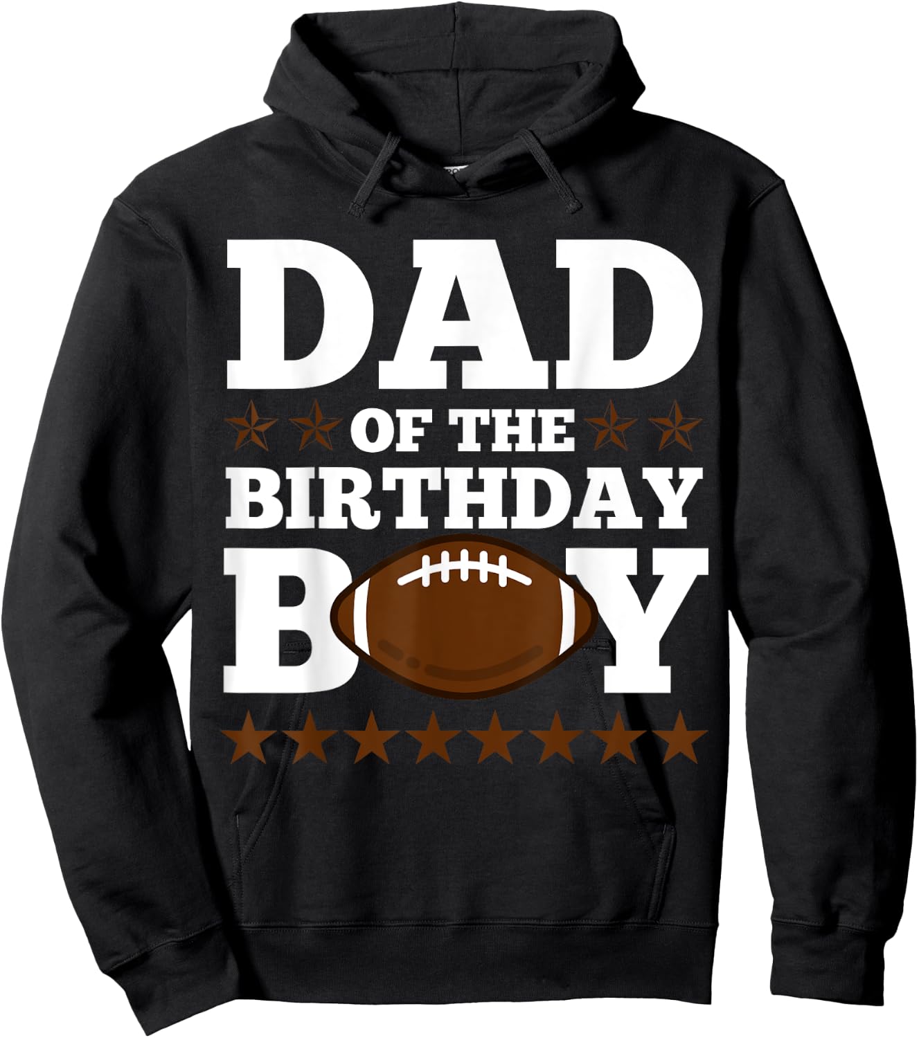 American Football Dad of The Birthday Boy Funny Party Hoodie - Hoodie | Black