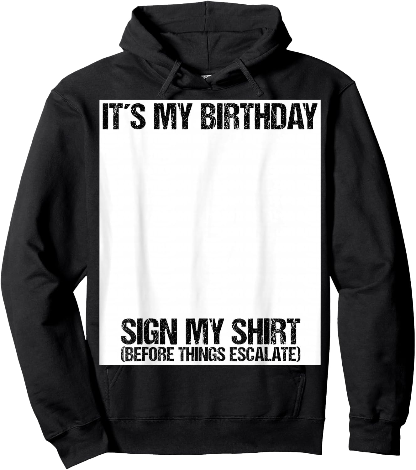 Sign my Birthday Gift Party Ice Breaker & Hoodie - Hoodie | Black