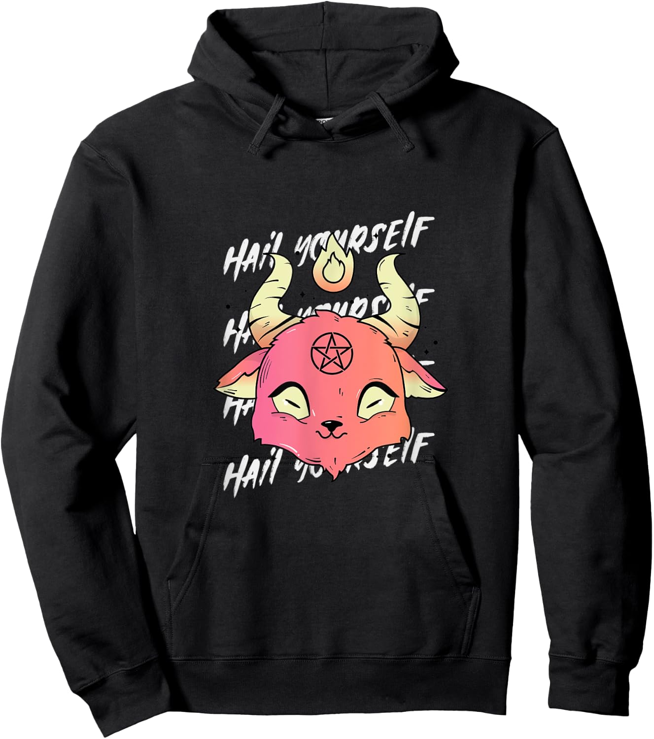 Hail Yourself Cute Demon Goat LPOTL Hoodie - Hoodie | Black