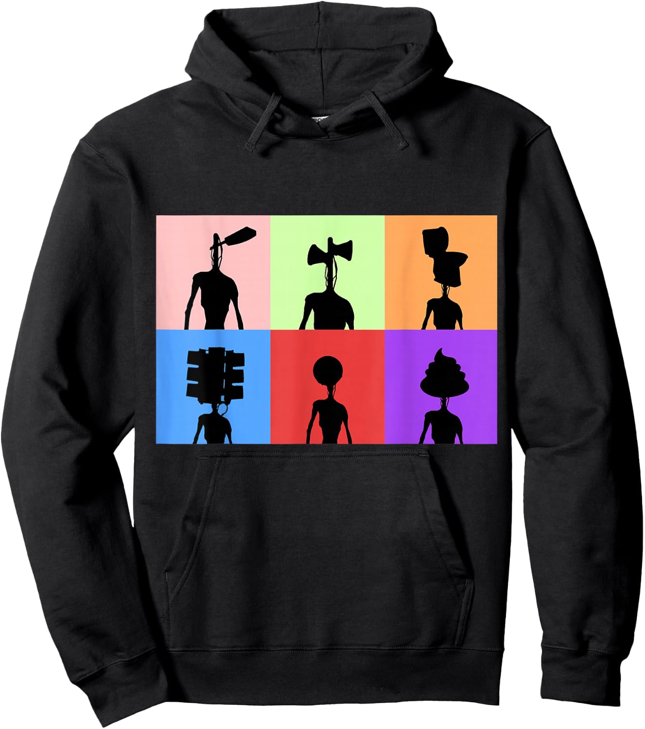 Horror Monster with Sirens for Heads / Kids Horror Hoodie - Hoodie | Black