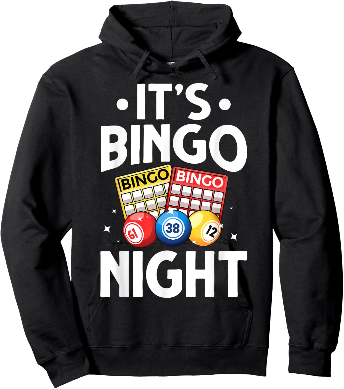 Cute Bingo Design Women Bingo Lovers Casino Gambling Hoodie - Hoodie | Black