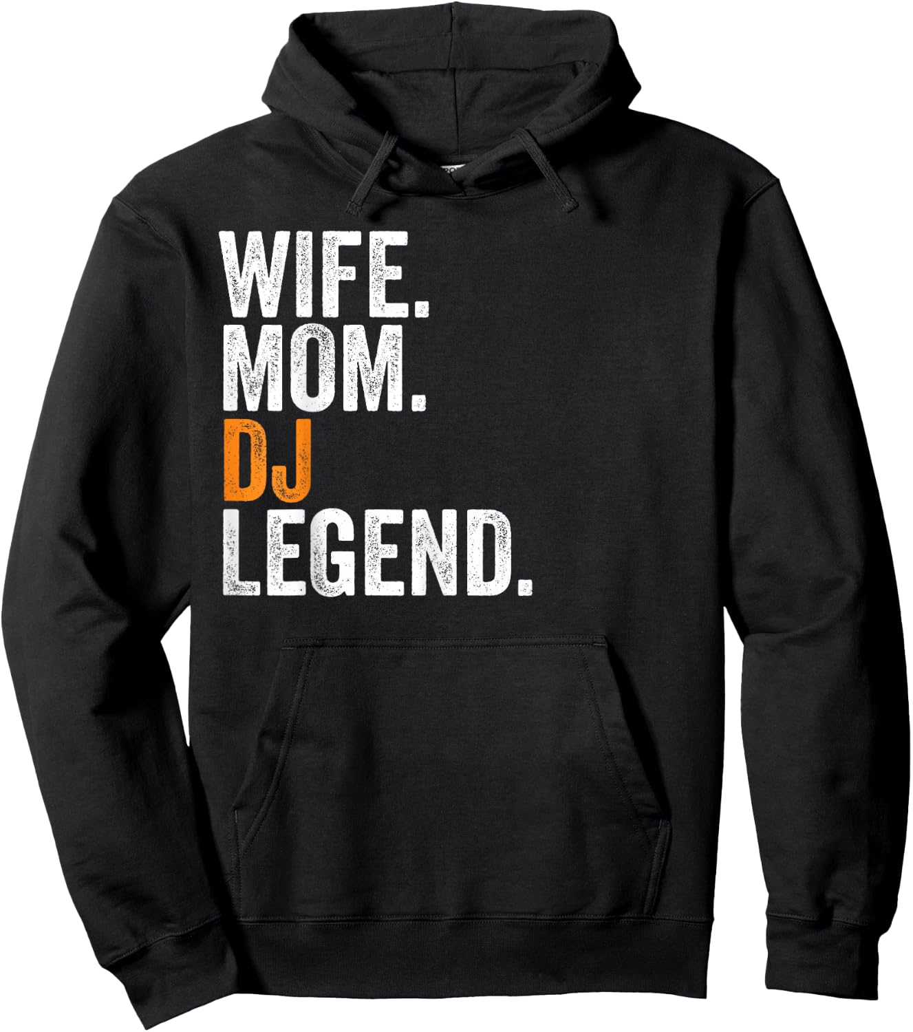 Wife Mom DJ Legend Funny Occupation Office Hoodie - Hoodie | Black