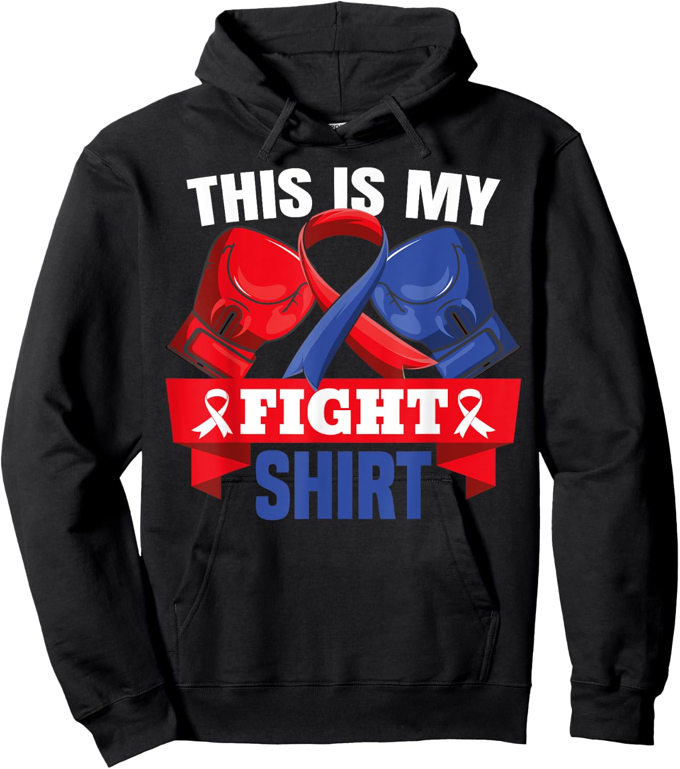 This Is My Fight Shirt CHD Heart Disease Fighter Support Hoodie - Hoodie | Black