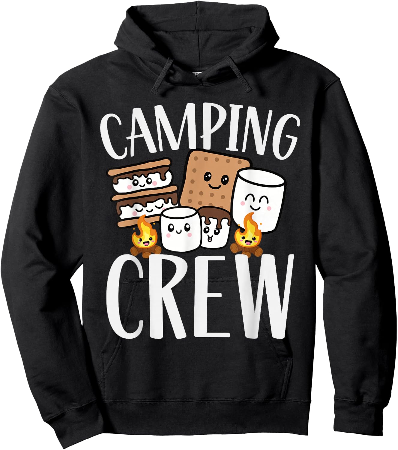 Camping Crew Smore Campfire Group Squad Team Kids Men Women Hoodie - Hoodie | Black